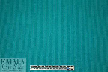 all wool cord stitch ribbed sweater knit - bright teal 1.75 yd
