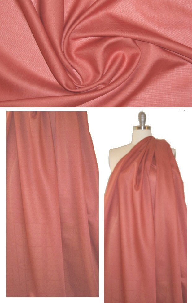 Italian wool/cotton blend summer wt.woven - terracotta