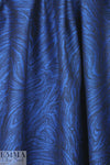 Italian wool/cotton swirl jacquard - royal/black