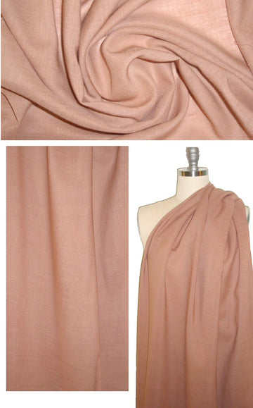 Italian wool/cotton blend summer wt. woven - blush brown