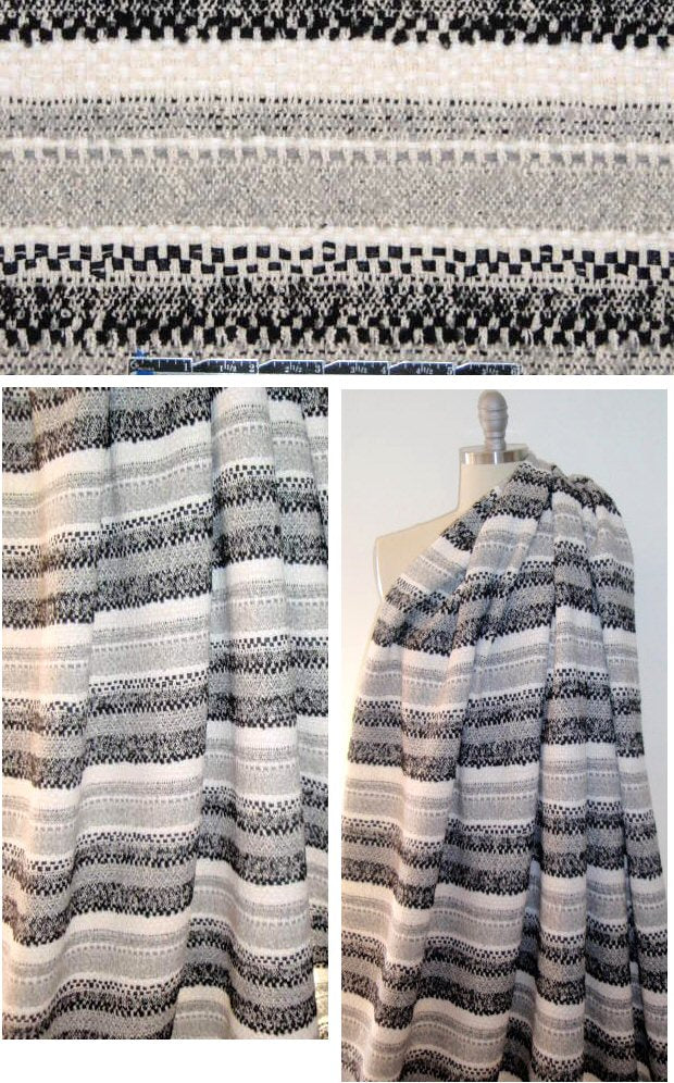 Rebecca Tayl0r novelty weave stripe - cotton/wool