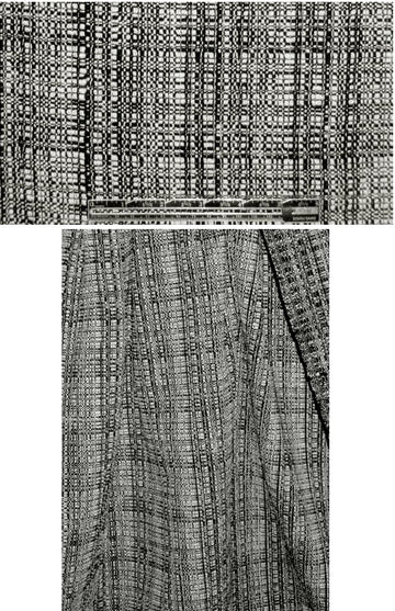 Mi11y black/off white basketweave cotton coating 1.66 yds