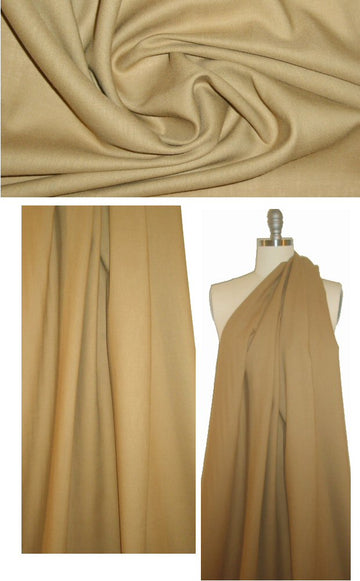Italian wool/cotton blend summer weight twill - dijon