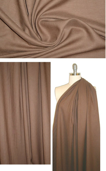 Italian wool/cotton blend summer weight twill - acorn .66 yds