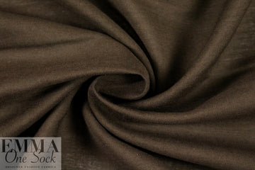 Italian wool/cotton blend summer woven - chocolate