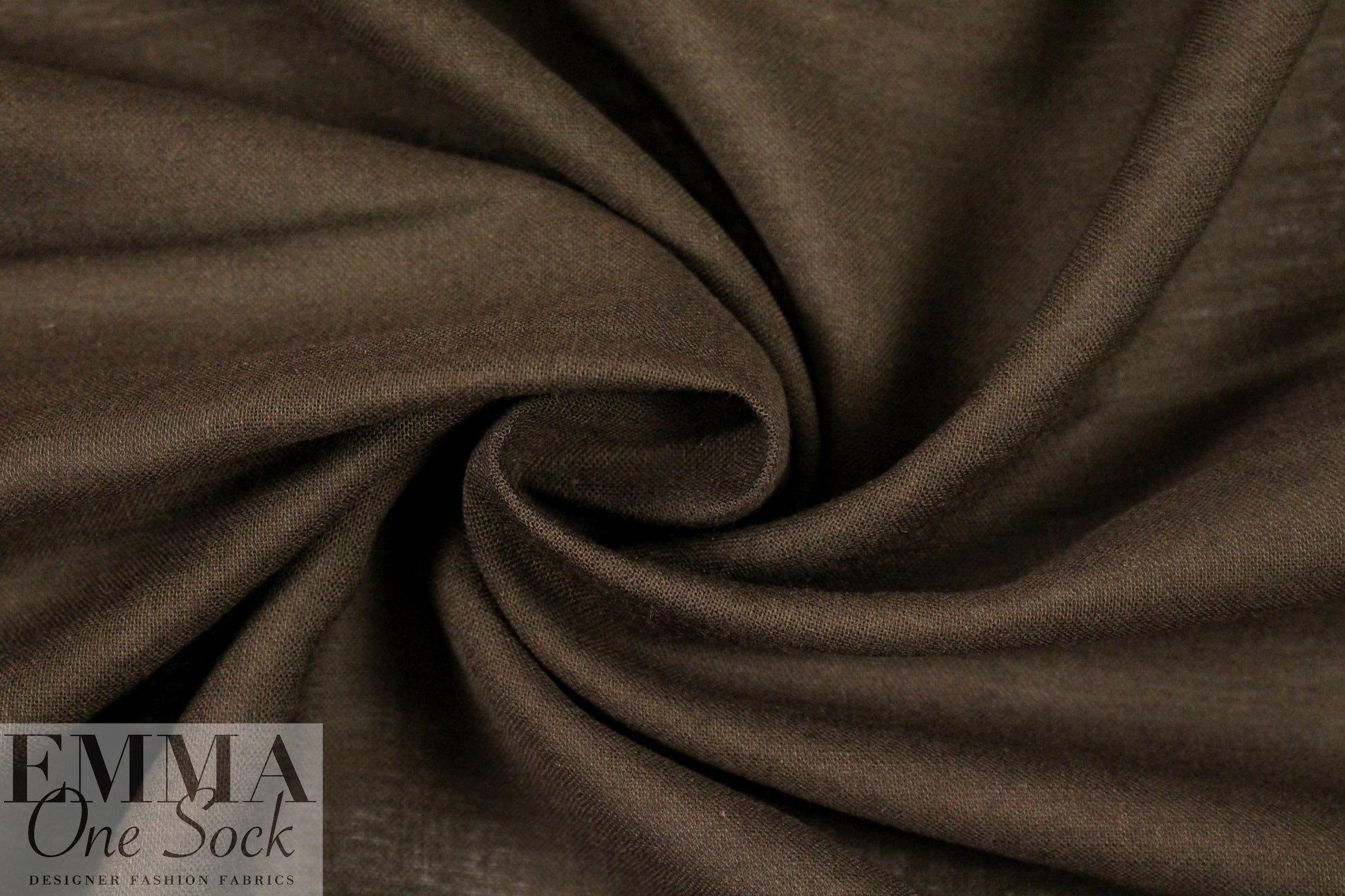 Italian wool/cotton blend summer woven - chocolate .7 yds