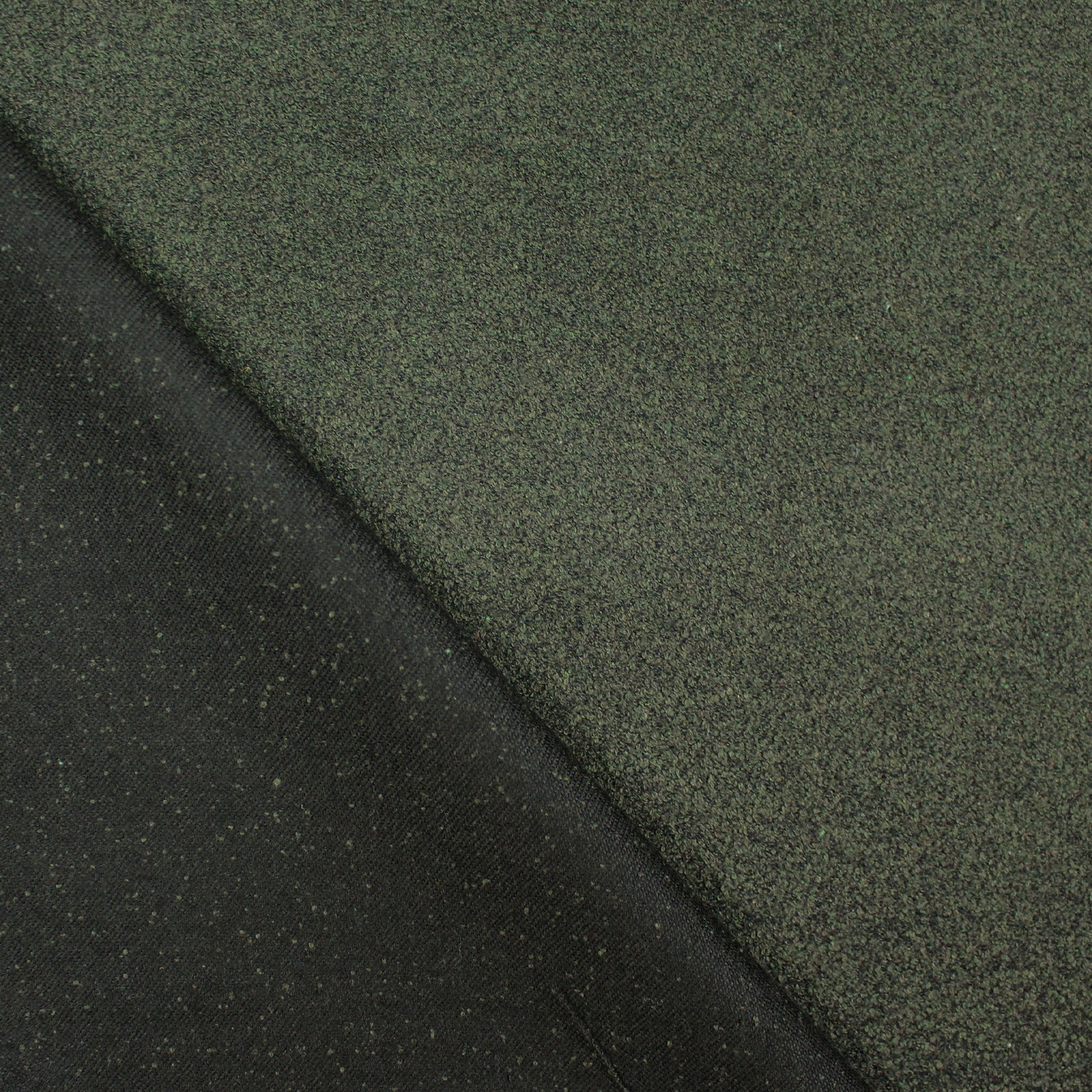 French olive to black ombre wool/cotton doubleface twill panel