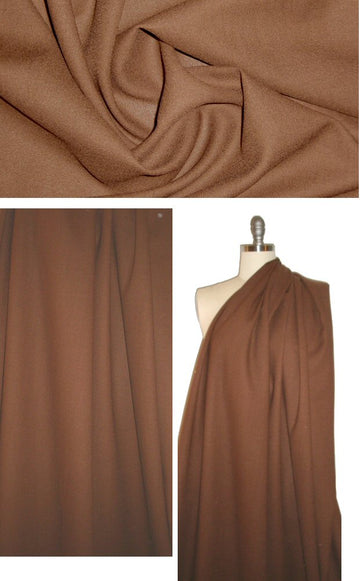 Italian 100% wool crepe - nutmeg