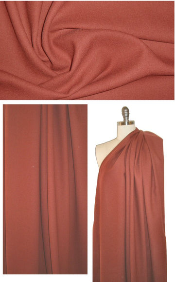 Italian 100% wool crepe - paprika 1.5 yds