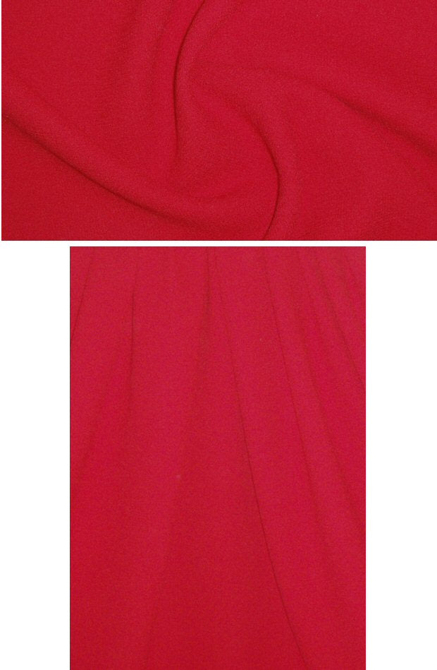 Italian wool double crepe stretch suiting - red