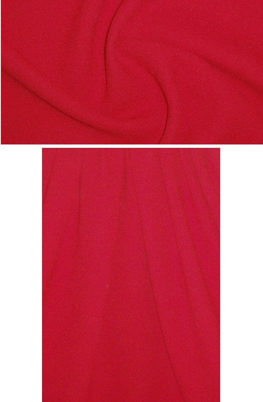 Italian wool double crepe stretch suiting - red