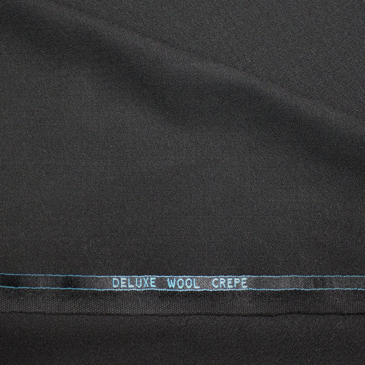 100% wool crepe - BLACK