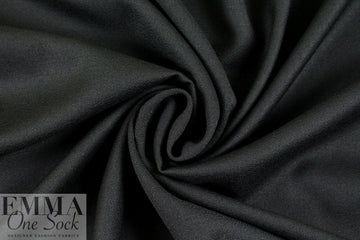 100% wool crepe - BLACK 1.33 yds
