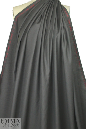 100% wool crepe - ELEPHANT GRAY 1.66 yds