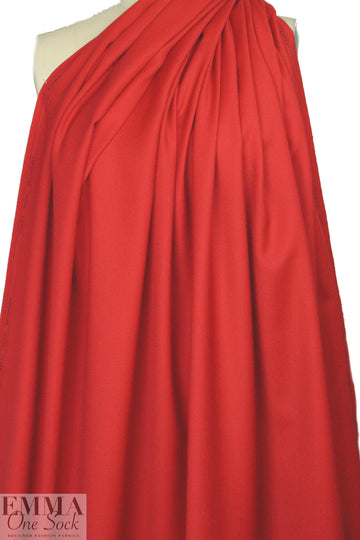 100% wool crepe - RED 2 yd
