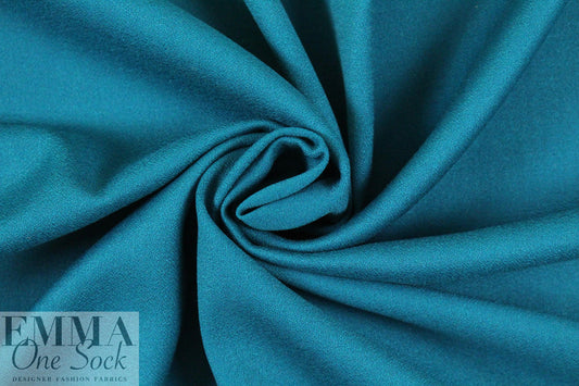 100% wool crepe - teal