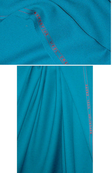 100% wool crepe - teal