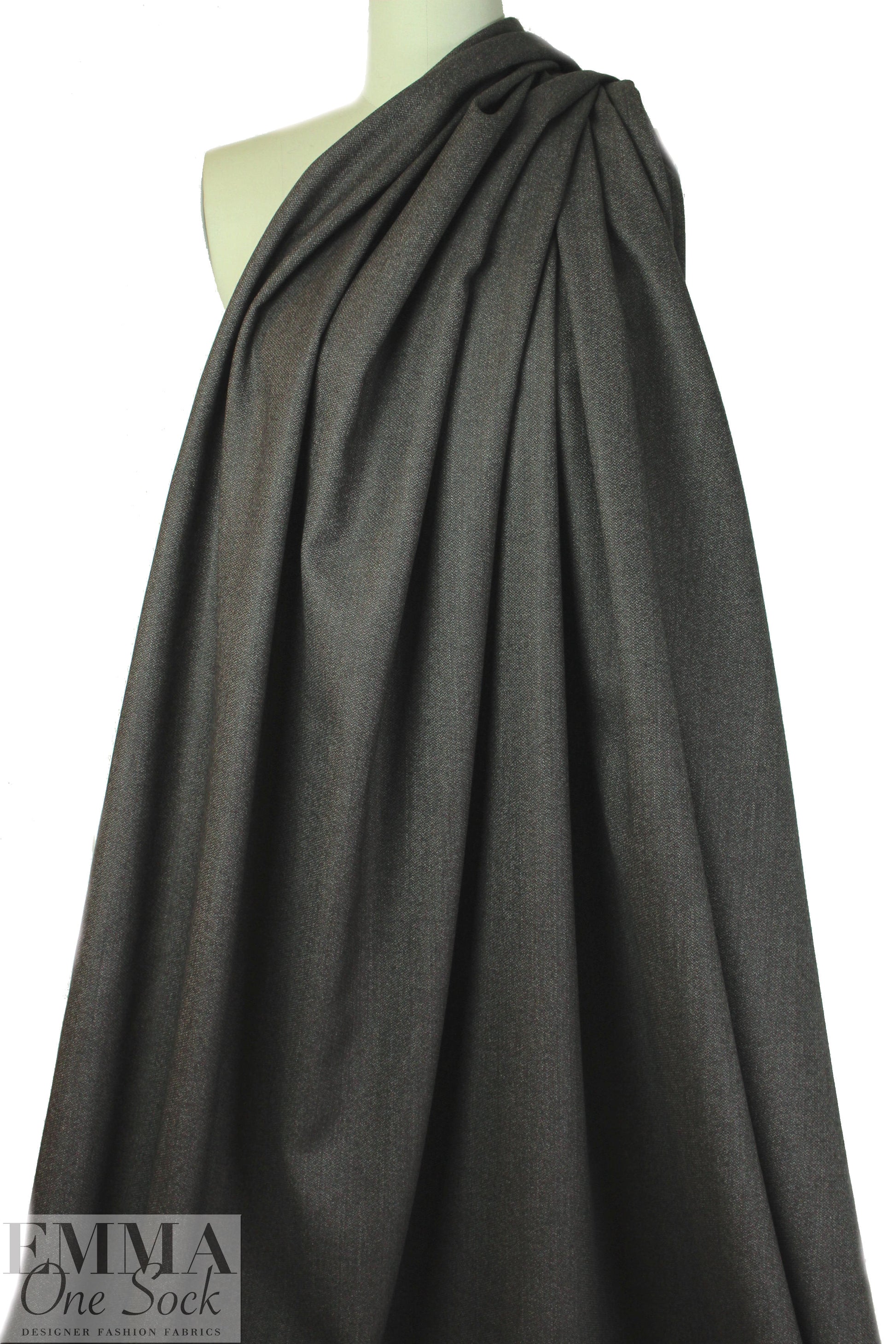 Italian wool crepe suiting - cool earth tweed 1.875 yd