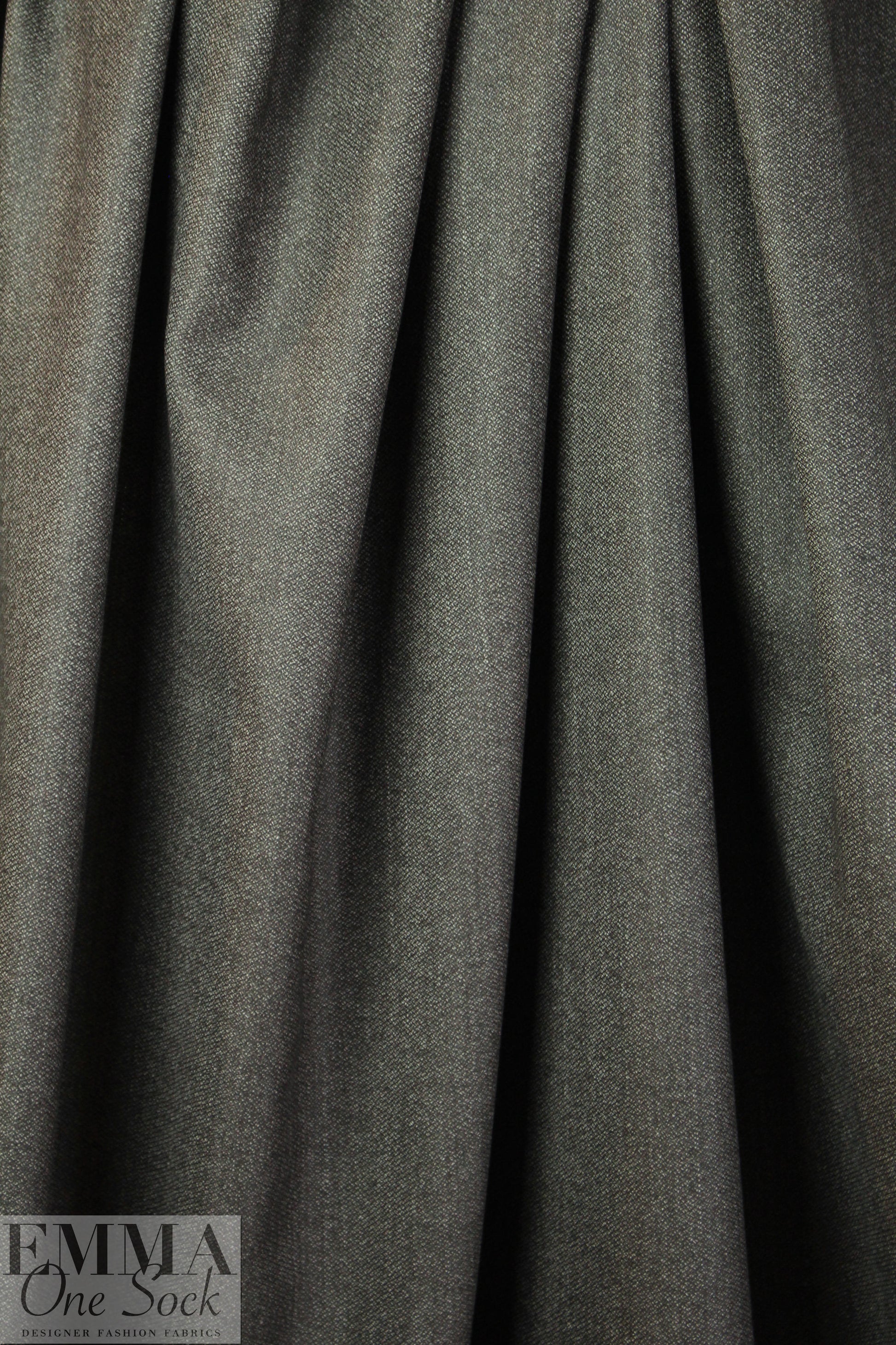 Italian wool crepe suiting - cool earth tweed