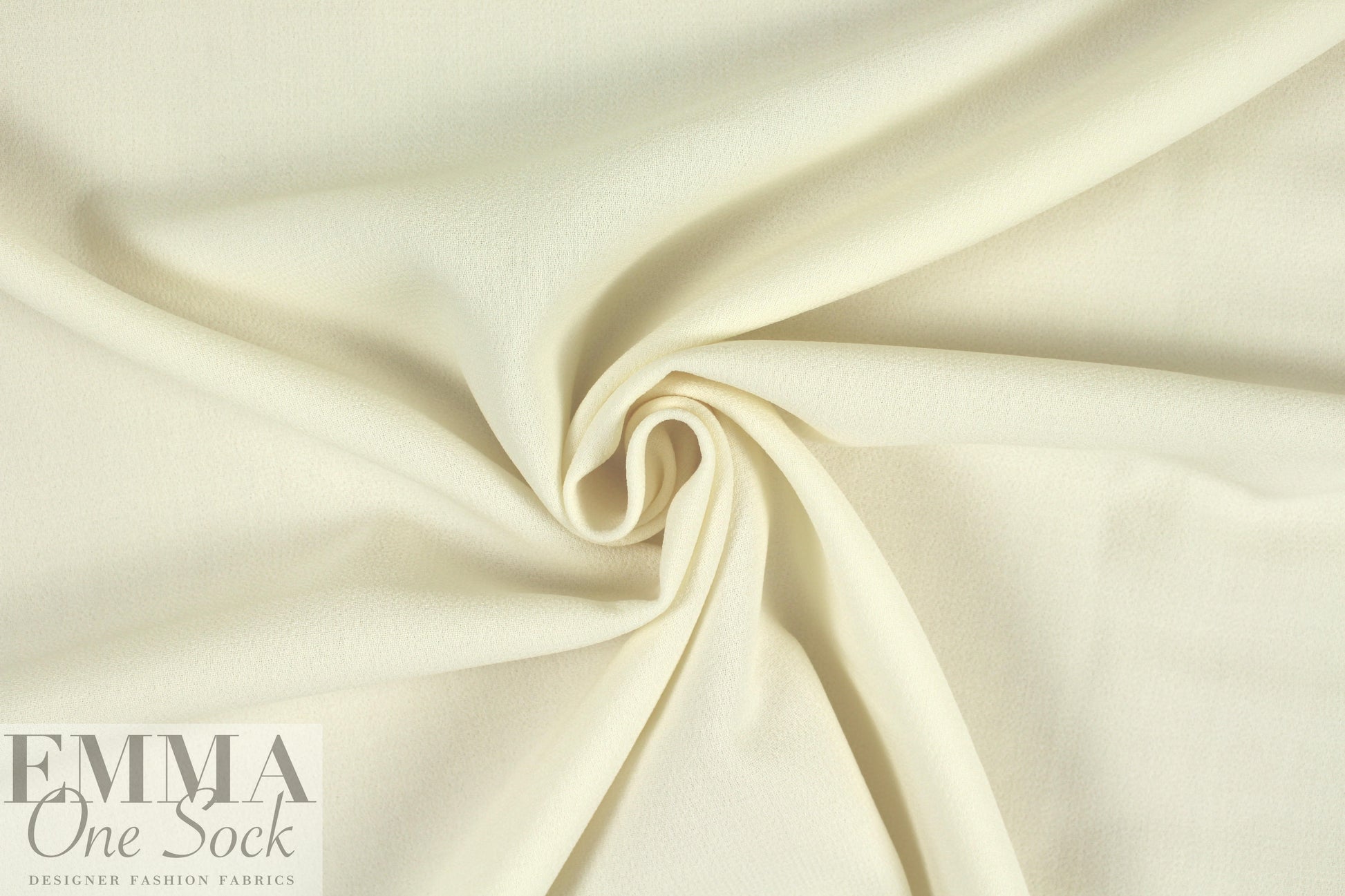 Italian ivory stretch wool doublecloth crepe