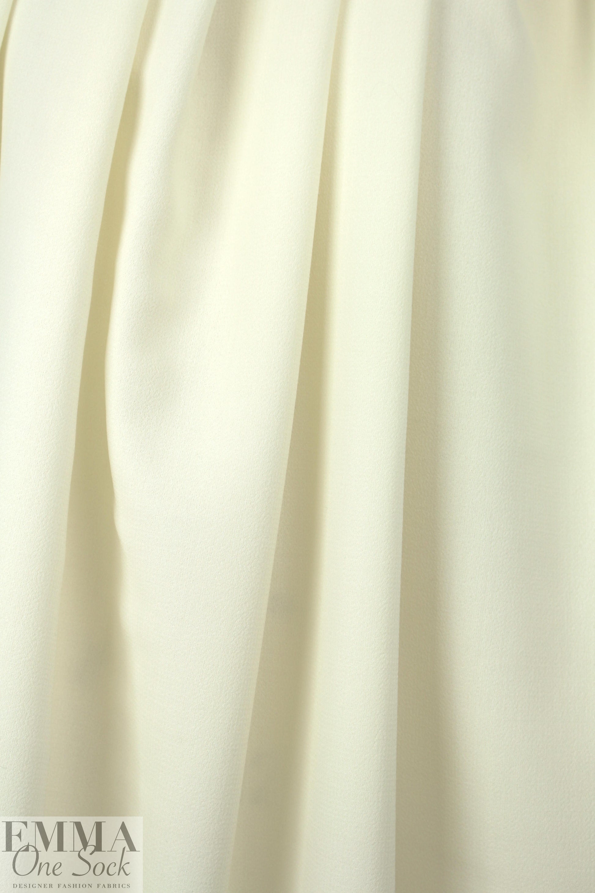 Italian ivory stretch wool doublecloth crepe