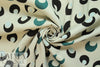 NY designer 'moon dots' graphic wool blend crepe