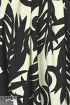 famous designer stylized swirl wool crepe woven