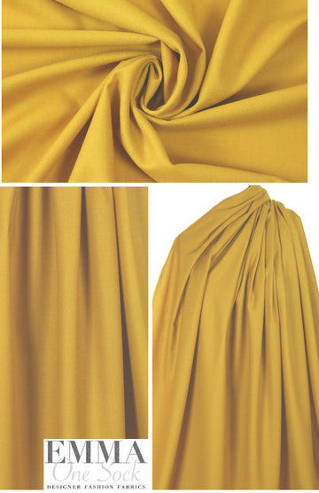 Whit NY spicy mustard wool crepe woven