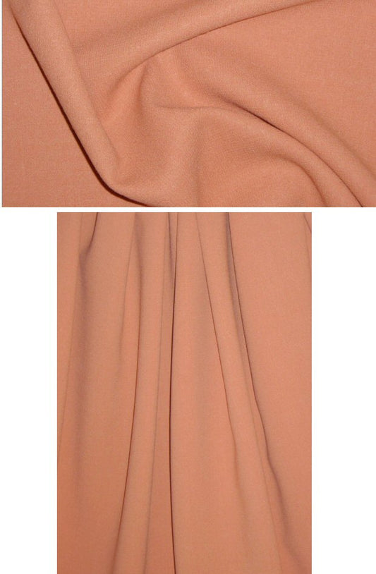 Italian wool double crepe suiting - apricot
