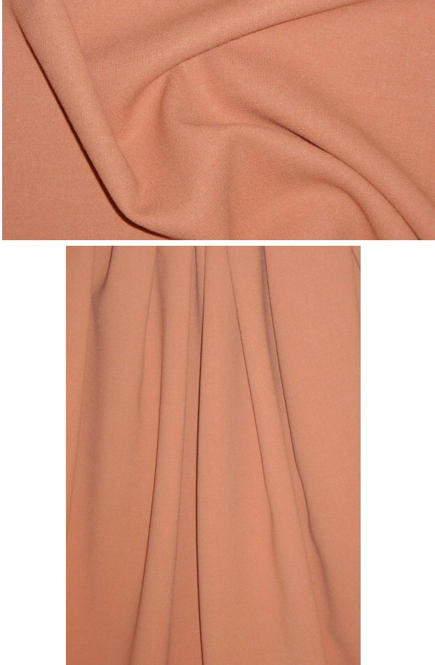 Italian wool double crepe suiting - apricot 1.625 yds