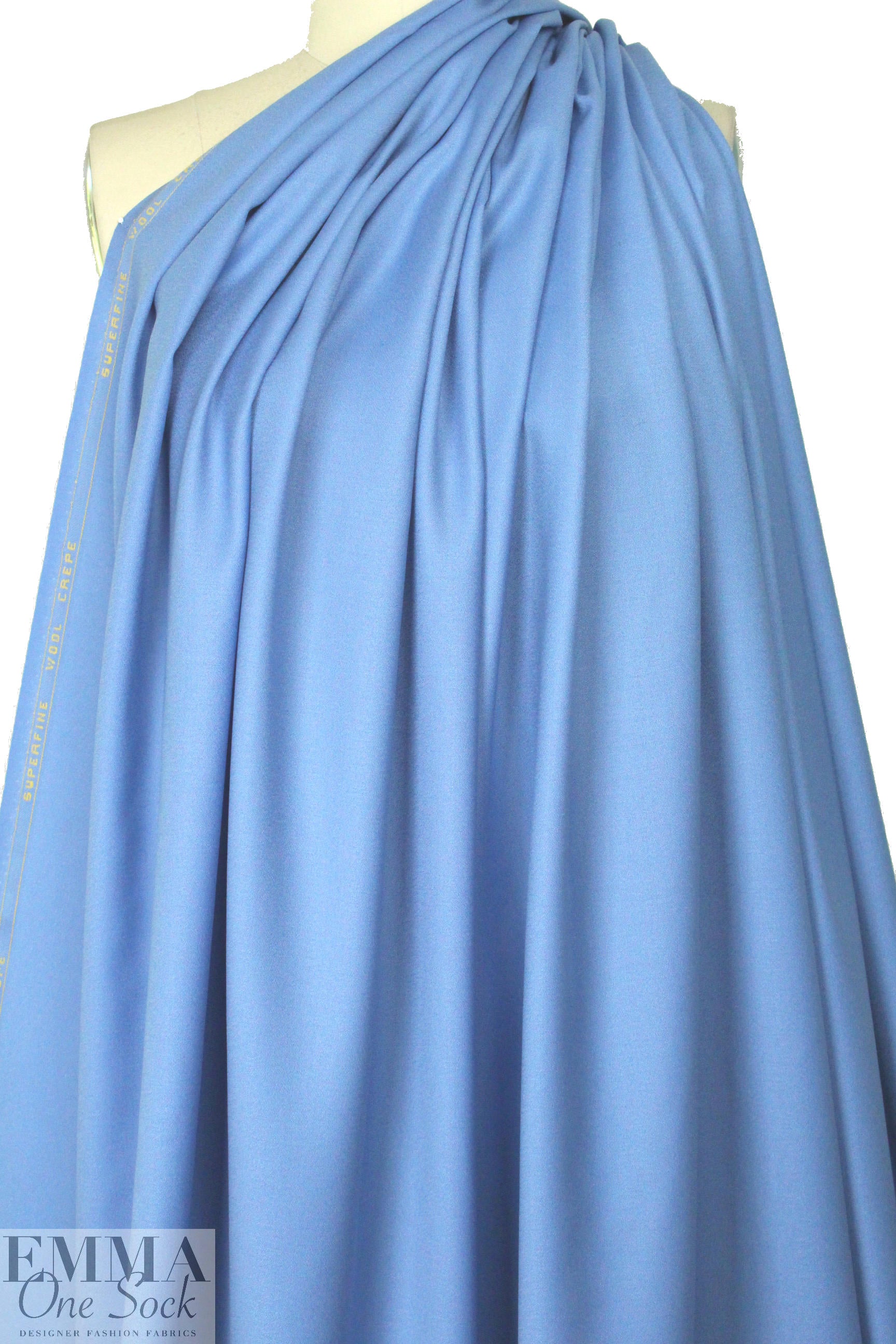 100% wool crepe - FRENCH BLUE 1.75 yds