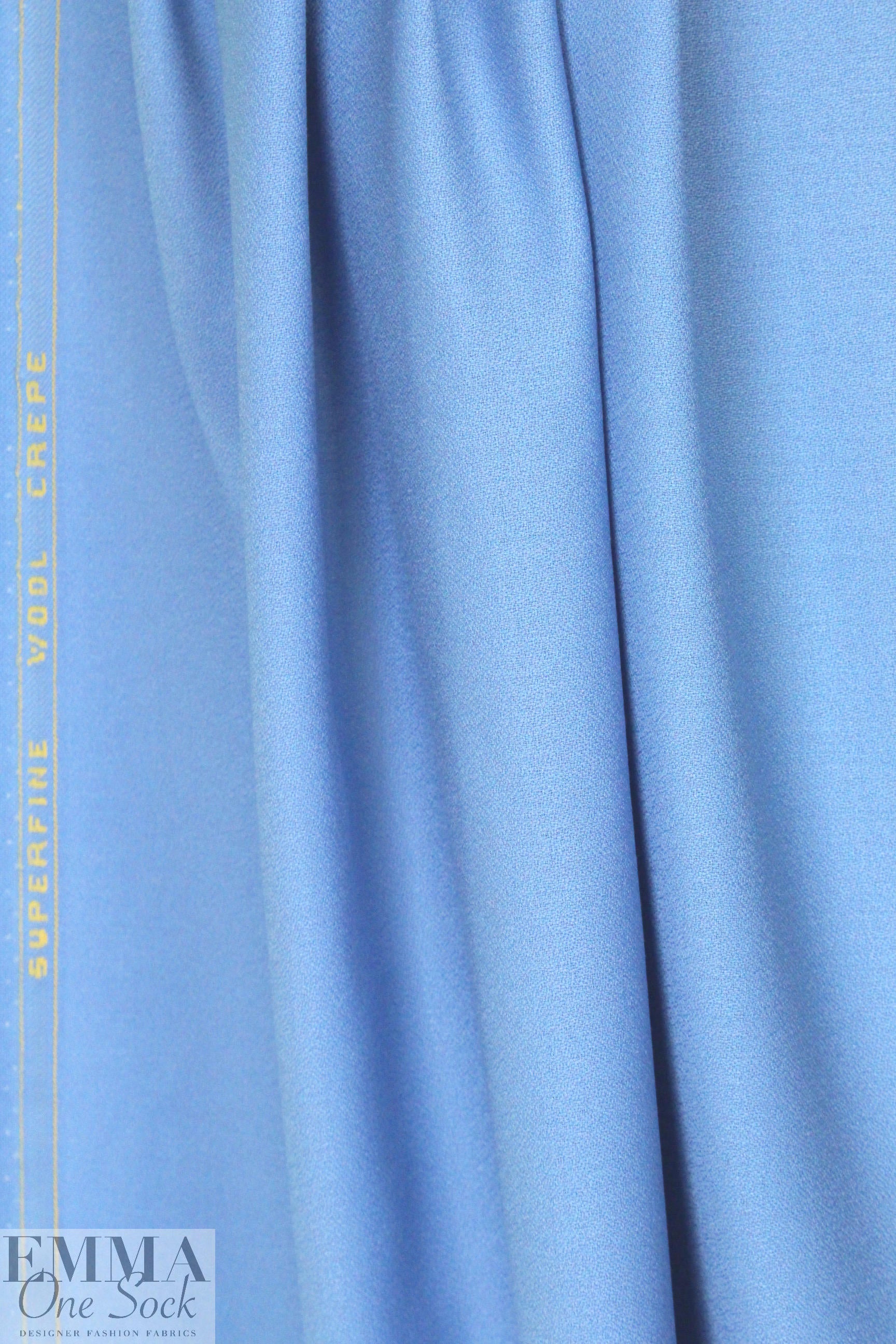 100% wool crepe - FRENCH BLUE 1.25 yds