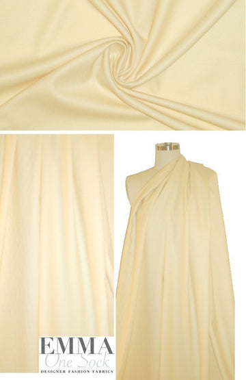 Italian wool twill suiting - buttercream 2 yd