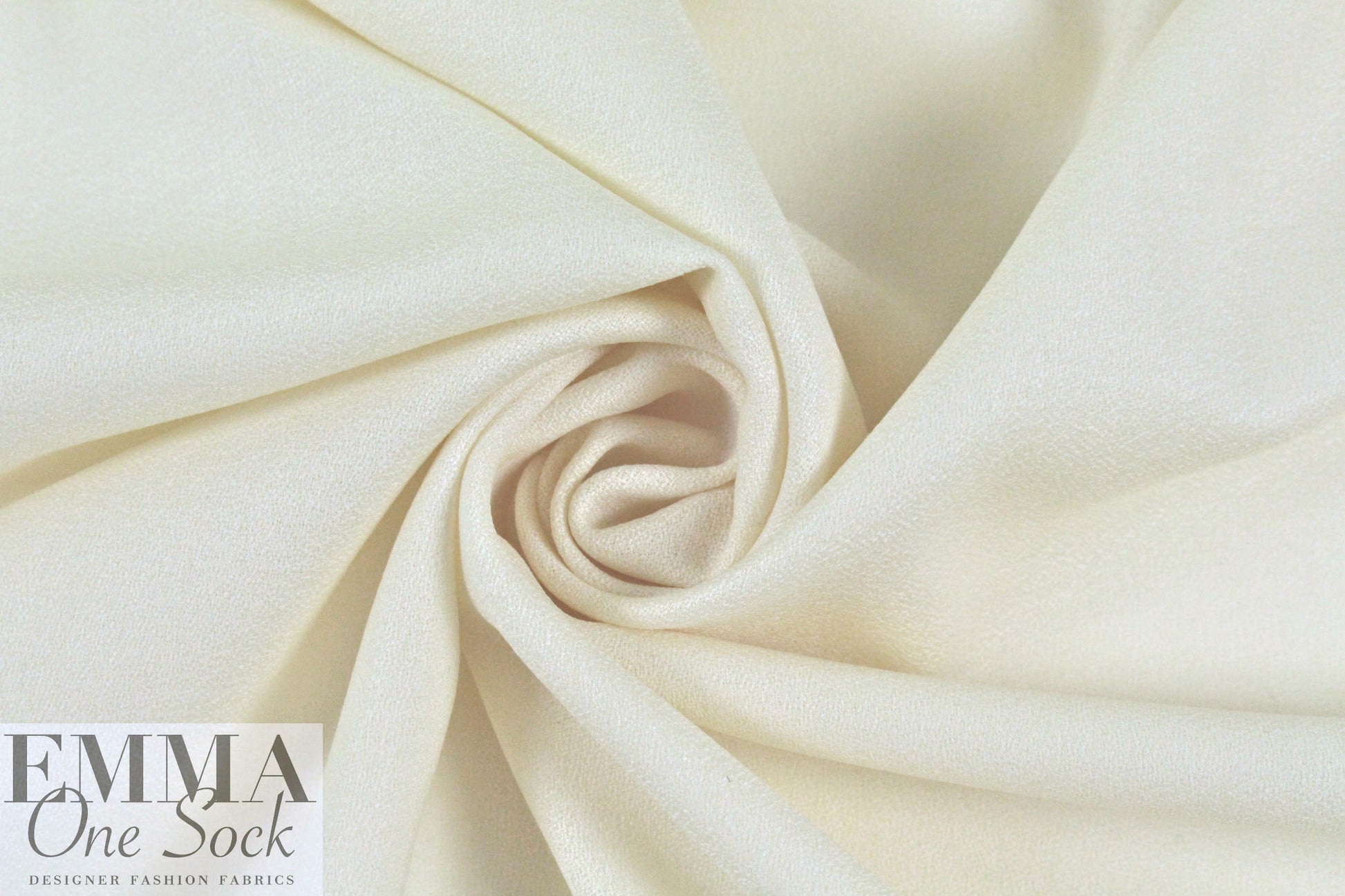 100% wool crepe - IVORY 1.75 yds