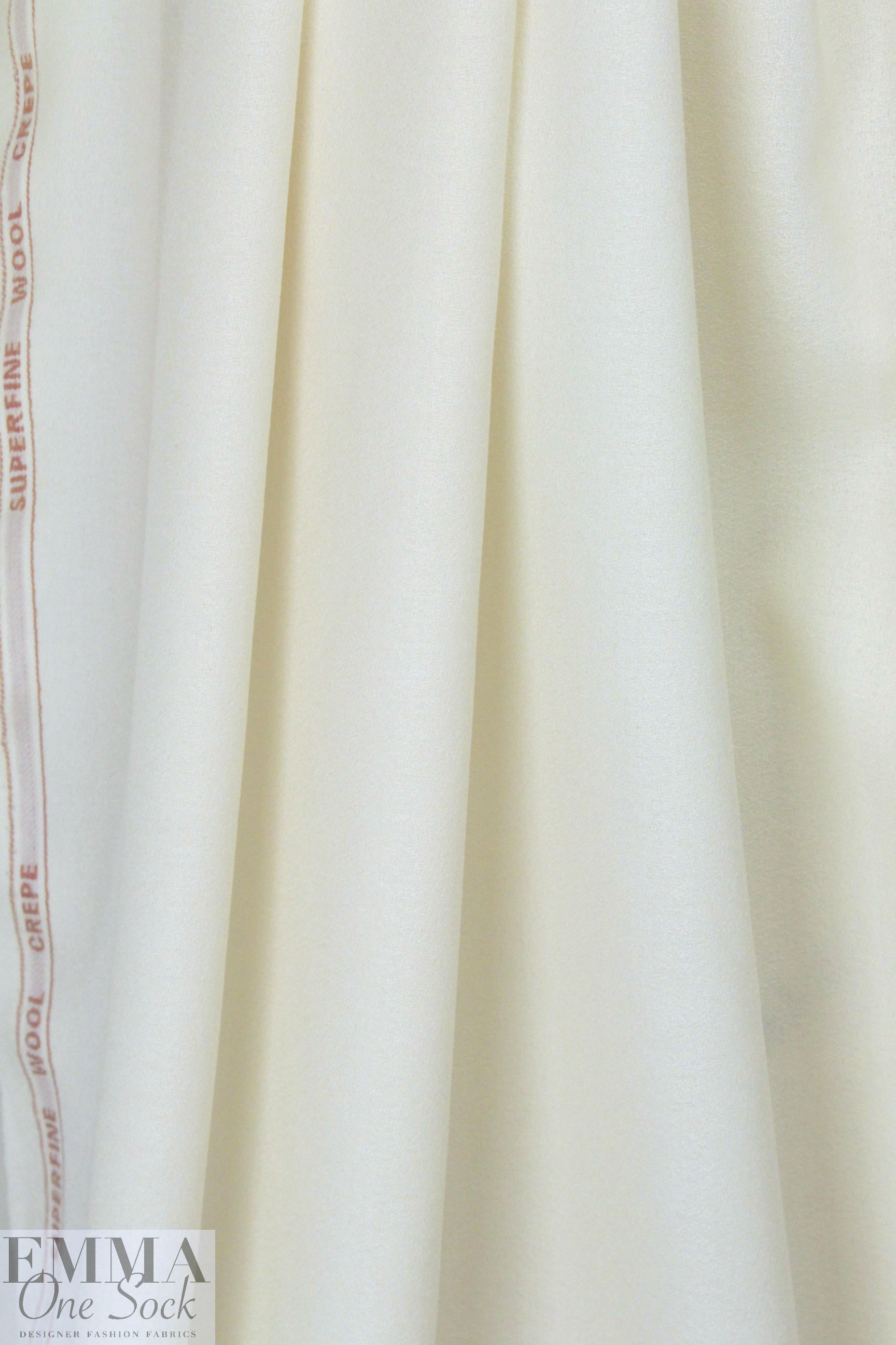 100% wool crepe - IVORY 1.75 yd