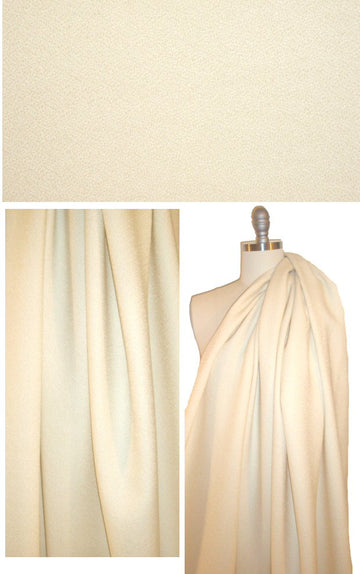 NY designer textured wool heavy crepe - vanilla 1.625 yd