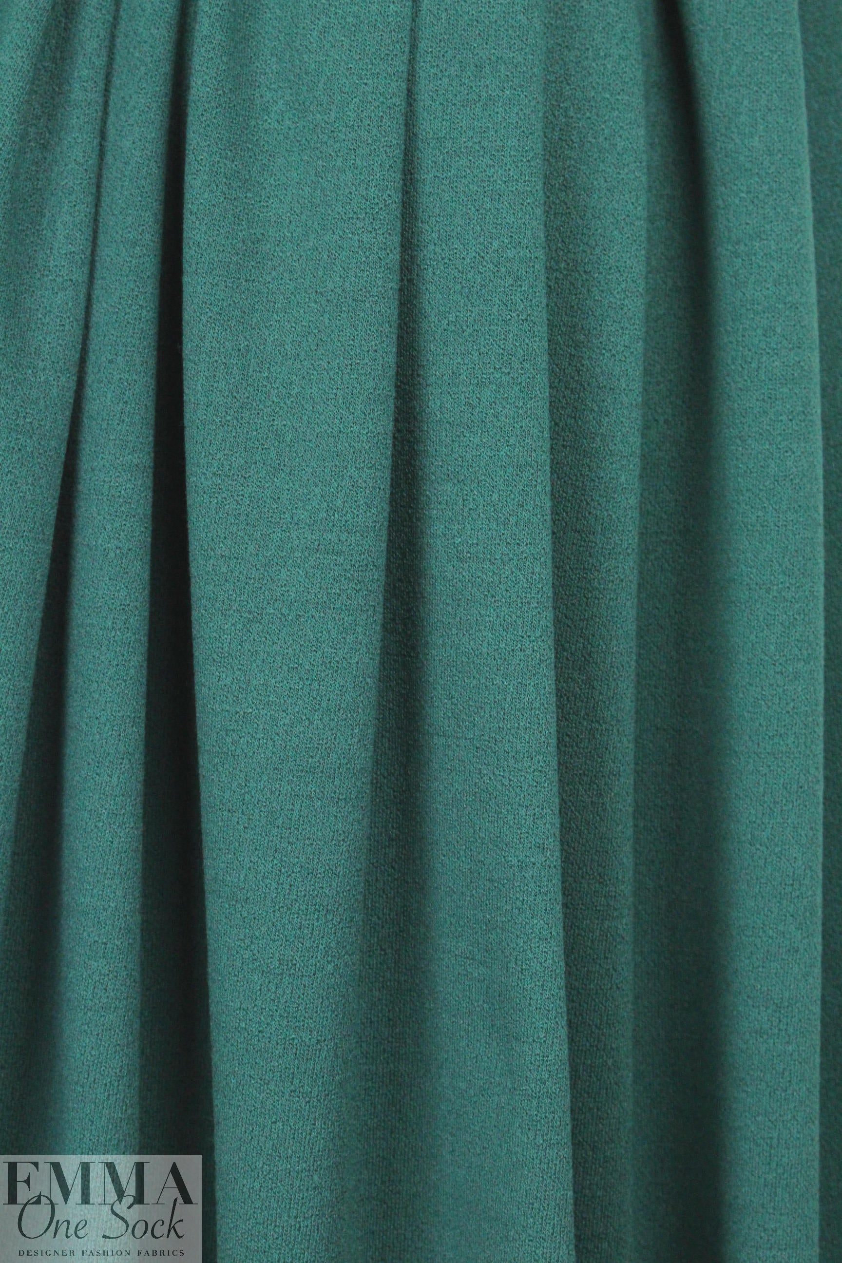 wool crepe sweater knit - marsh teal .75 yds
