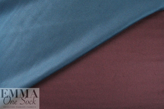 Italian wool blend doublecloth coating - legion/plum 1 yard