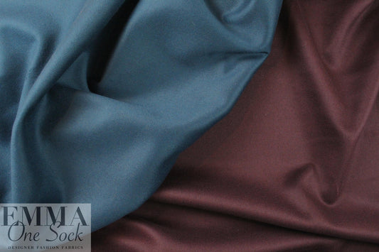 Italian wool blend doublecloth coating - legion/plum