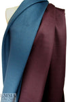 Italian wool blend doublecloth coating - legion/plum