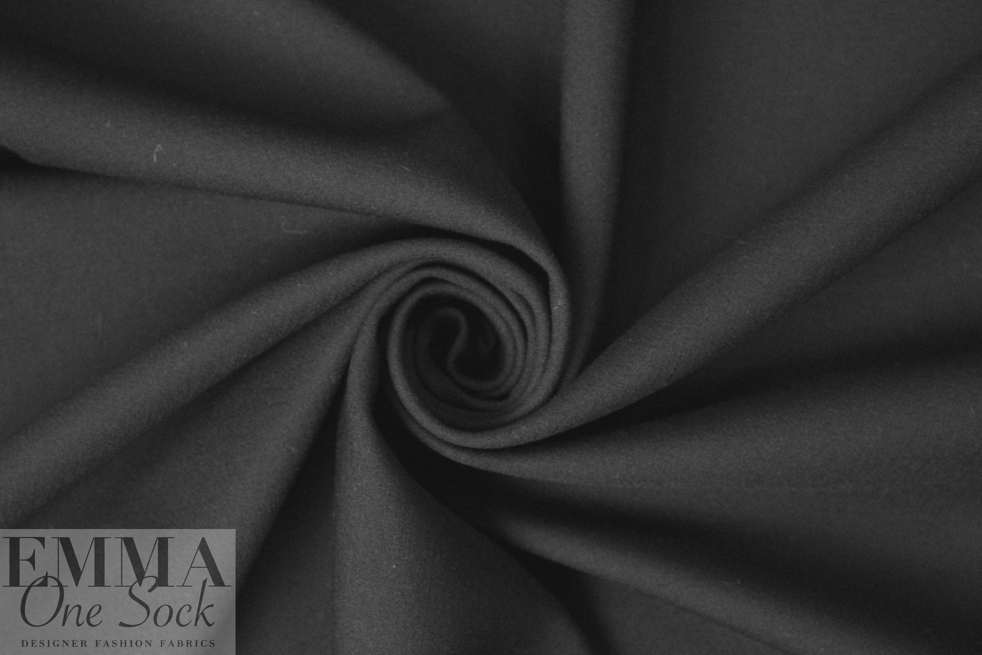 famous designer virgin wool stretch doublecloth - black 2.625 yd