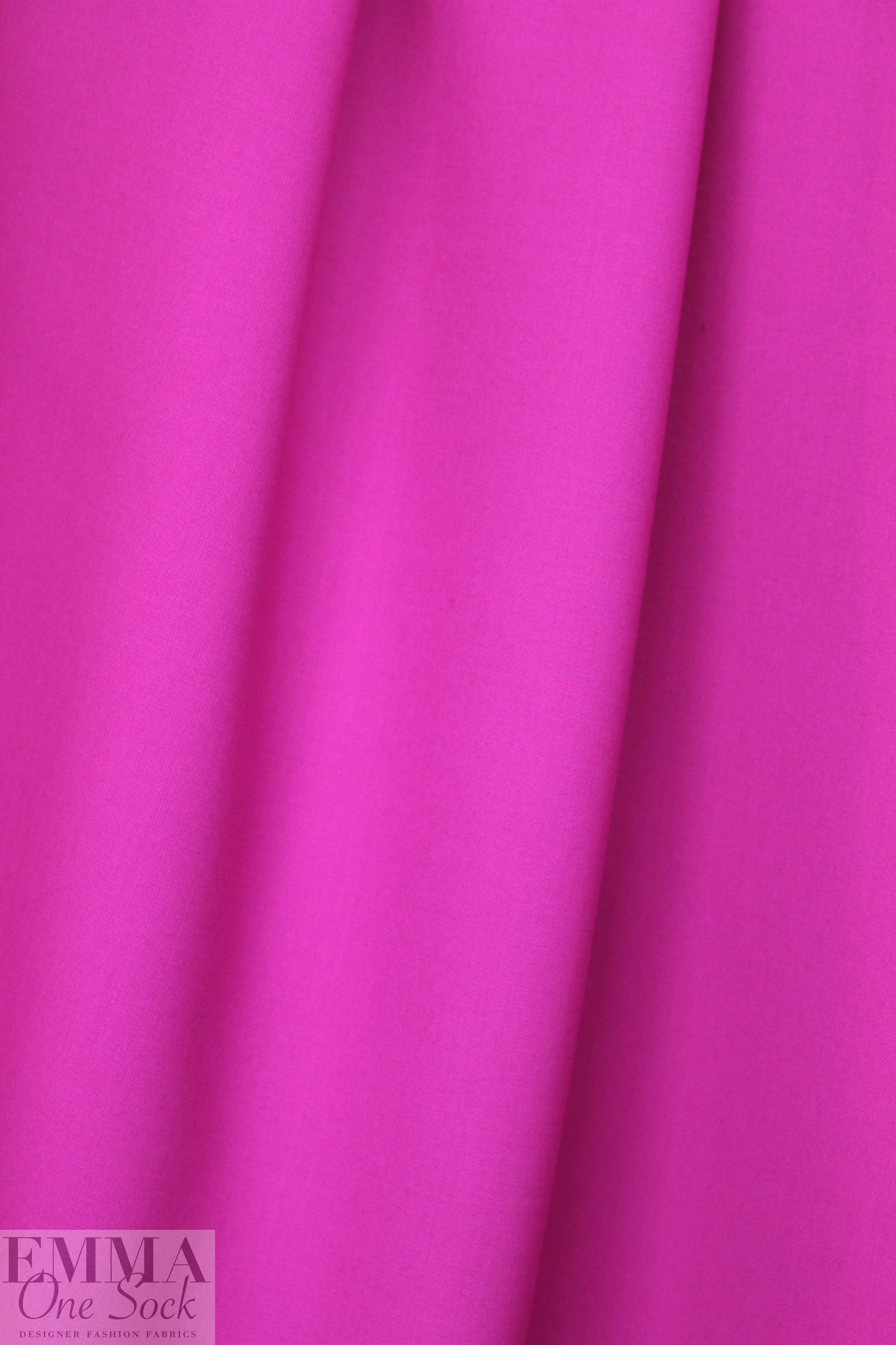 famous designer virgin wool stretch doublecloth - hot pink