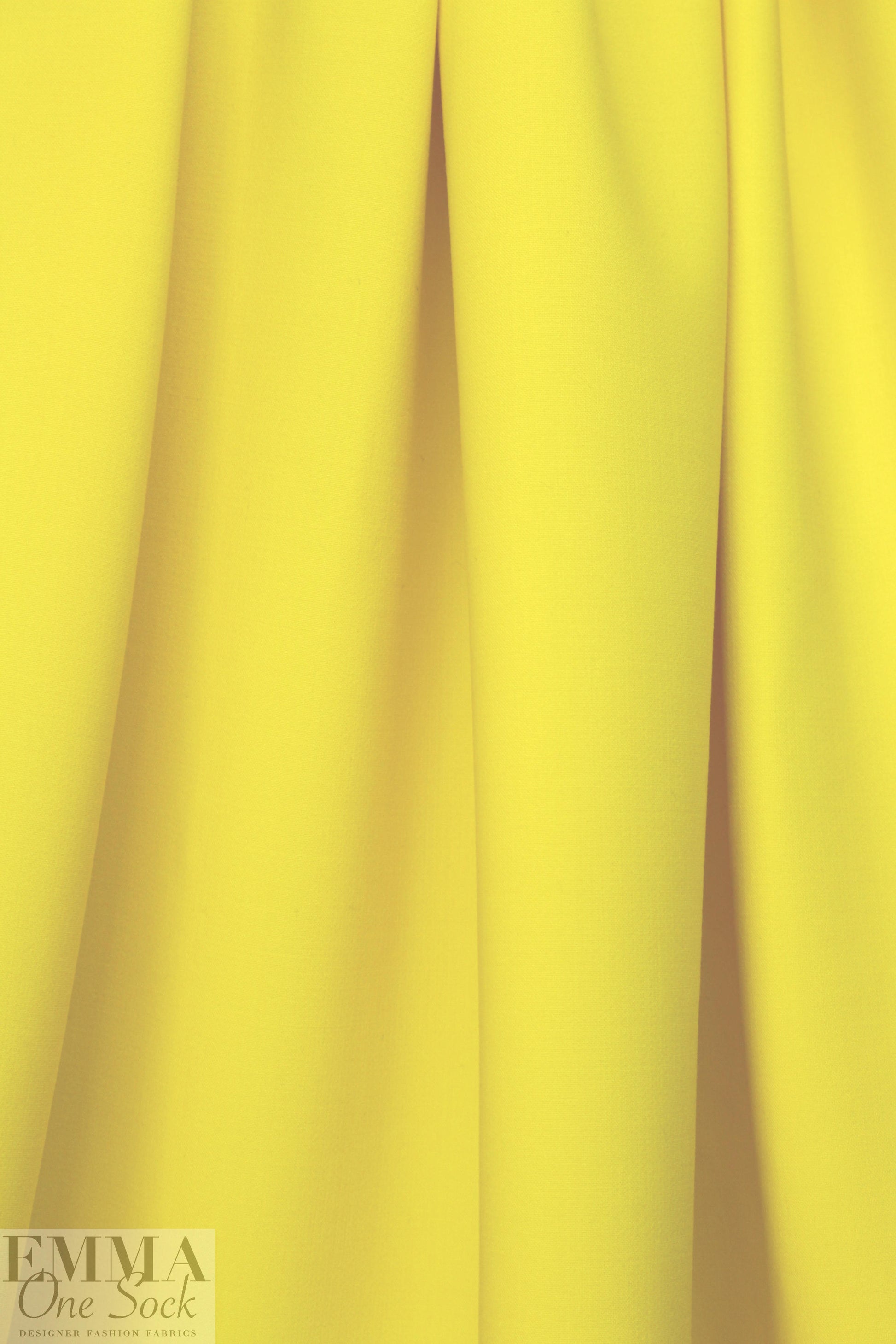 famous designer virgin wool stretch doublecloth - jonquil 2.38 yds