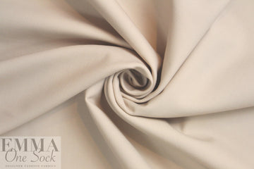 famous designer virgin wool stretch doublecloth - shell