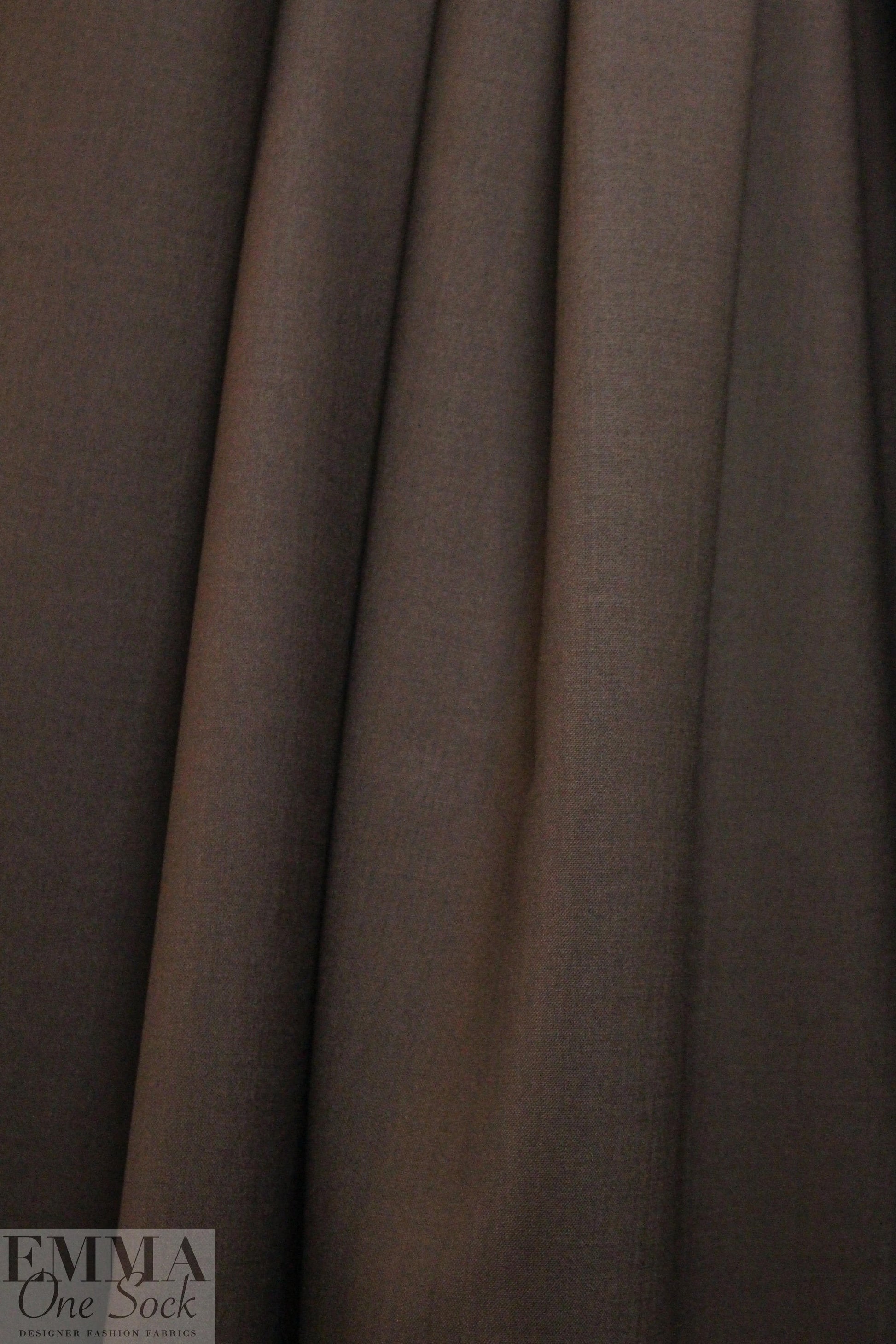 famous designer virgin wool stretch doublecloth - mahogany