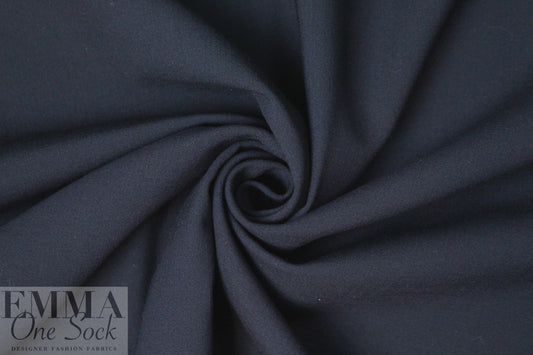 famous designer virgin wool stretch doublecloth - midnight