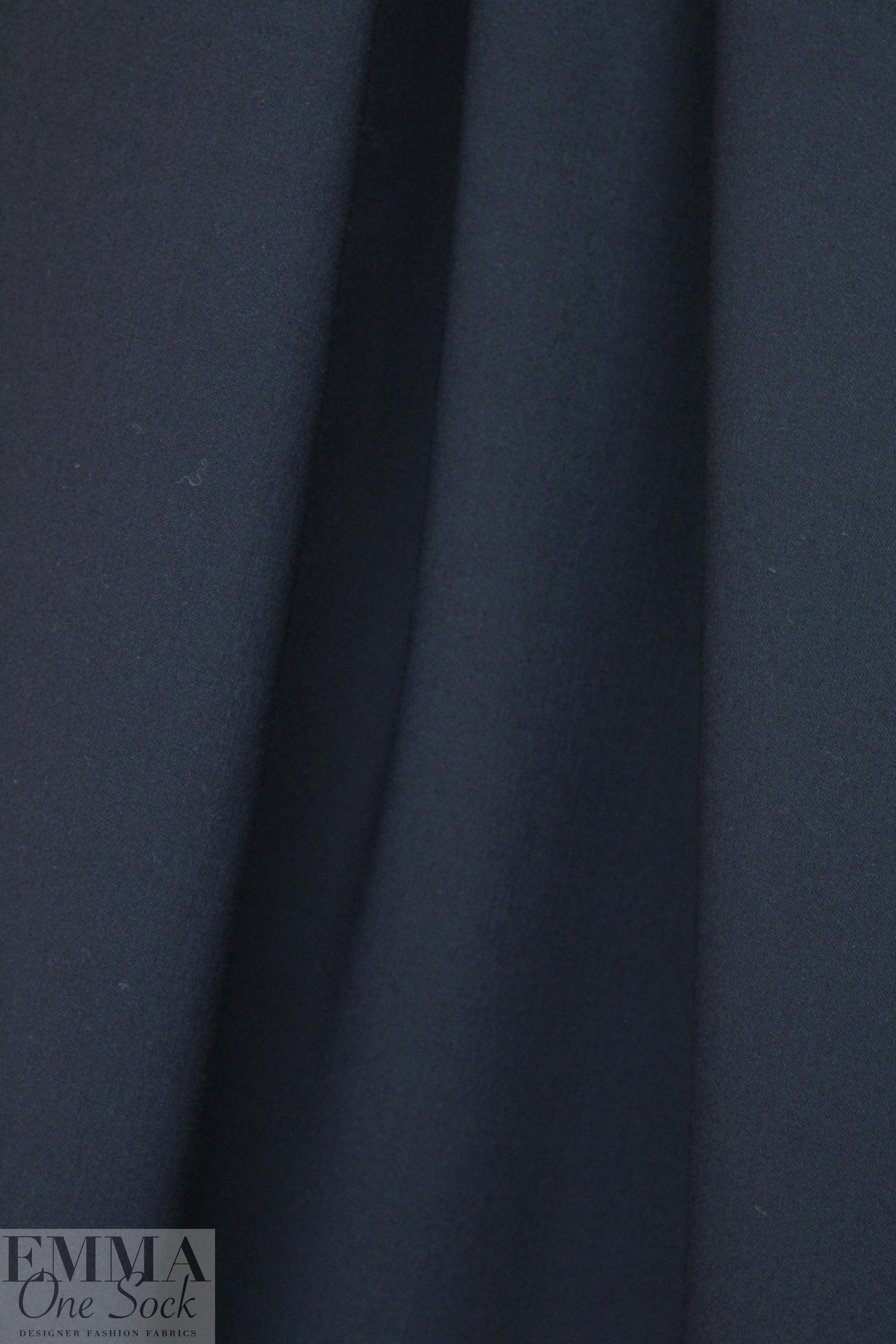 famous designer virgin wool stretch doublecloth - midnight