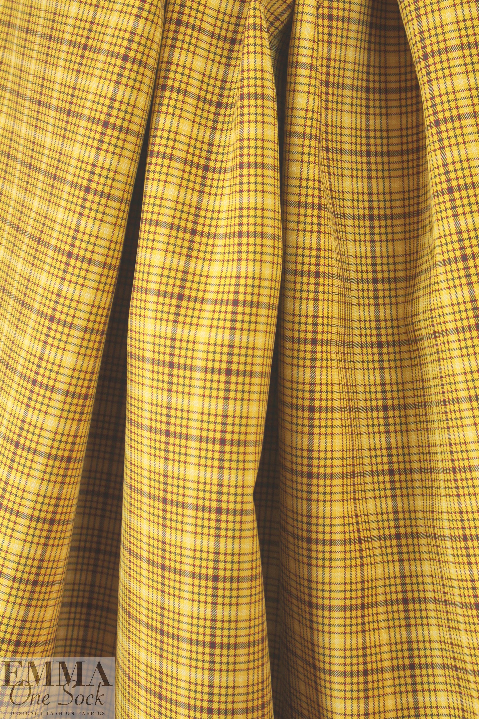 famous designer cotton plaid doublecloth