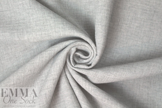 Italian viscose/wool blend doublecloth suiting - light gray