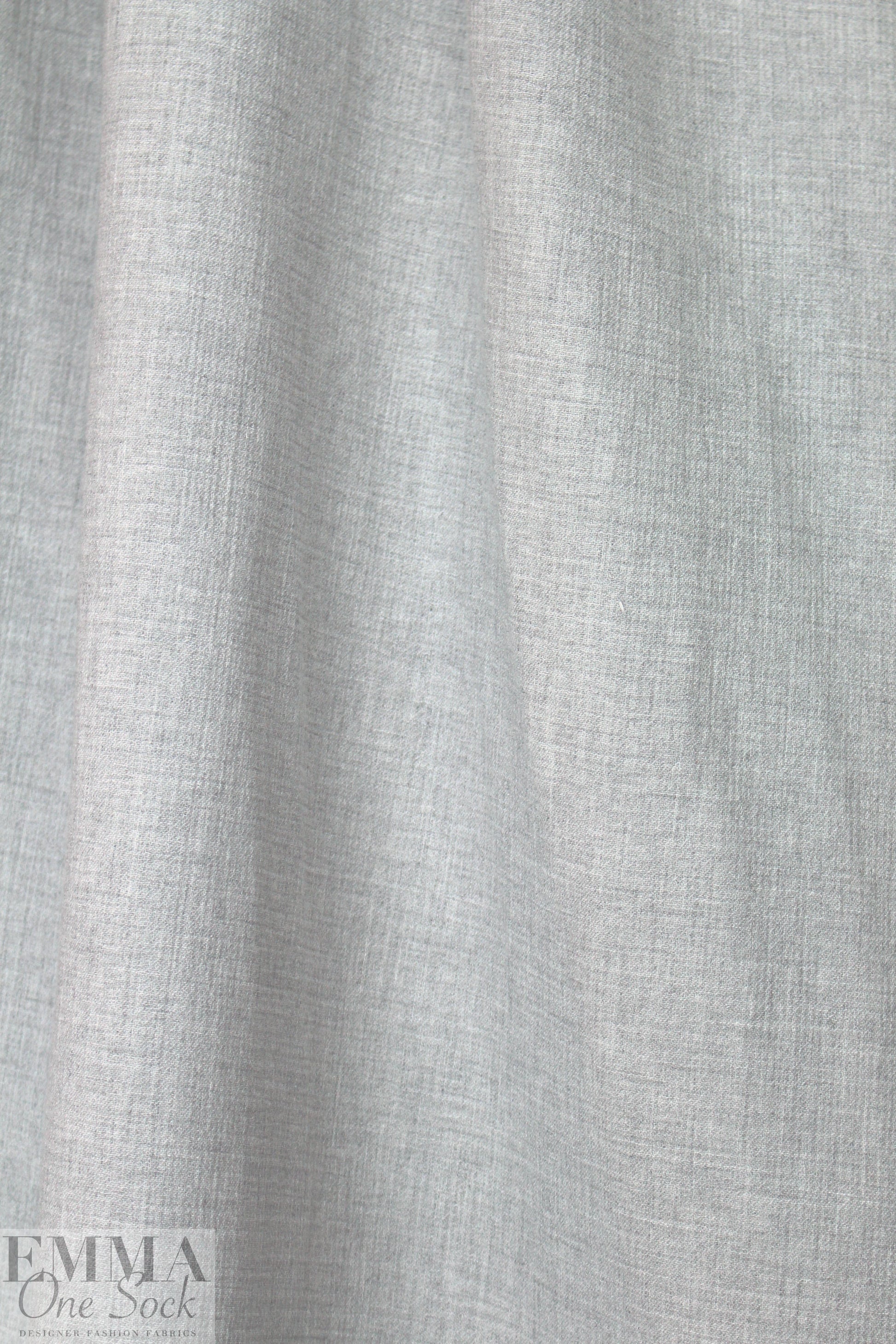 Italian viscose/wool blend doublecloth suiting - light gray